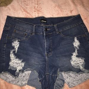 Denim shorts